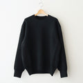 EXTRA FINE WOOL WARM KNIT CREW NECK LS #BLACK [ST.1289]