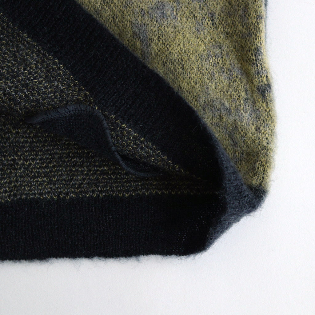 JACQUARD MOHAIR CARDIGAN #YELLOW [YK24FW0814S]