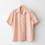EMBROIDAREY OPEN COLLAR SHIRT #PINK [YK25SS0938SH]