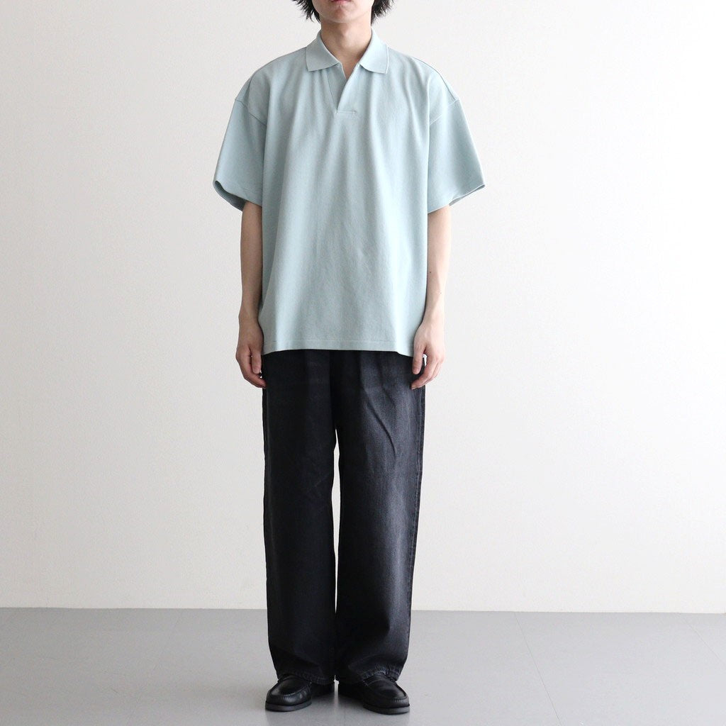 Cotton Pique Jersey S/S Skipper Polo #SMOKE BLUE [GU261-70416]