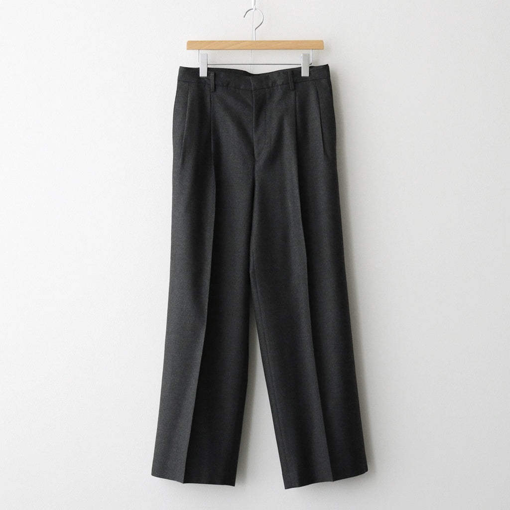 SUPER LIGHT WOOL TWO-TUCK SLACKS #TOP CHARCOAL [A25AP05OS]