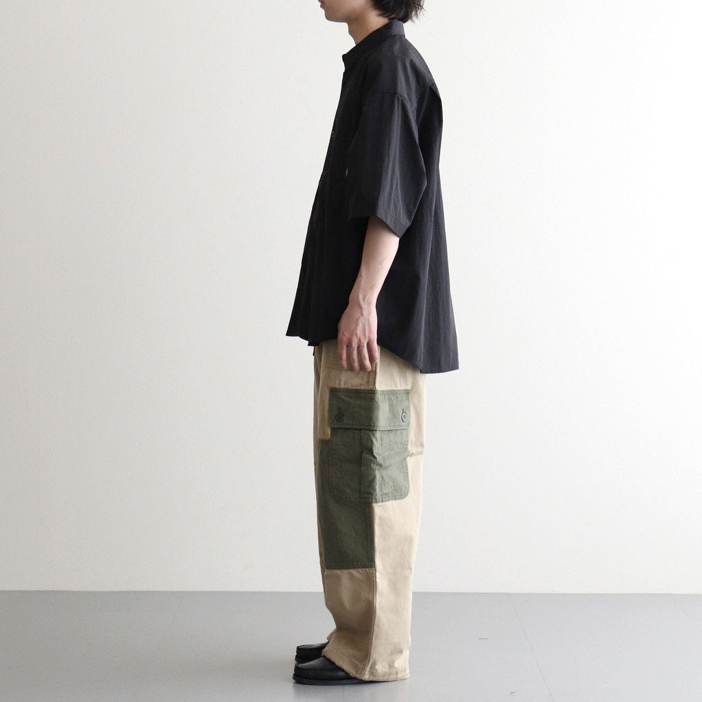 ナイロンタッサー S/S シャツ #BLACK [HQ-B021-051]