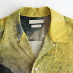 LANDSCAPE PRINTED OPEN COLLAR SHIRT #YELLOW [YK25SS0933SH]