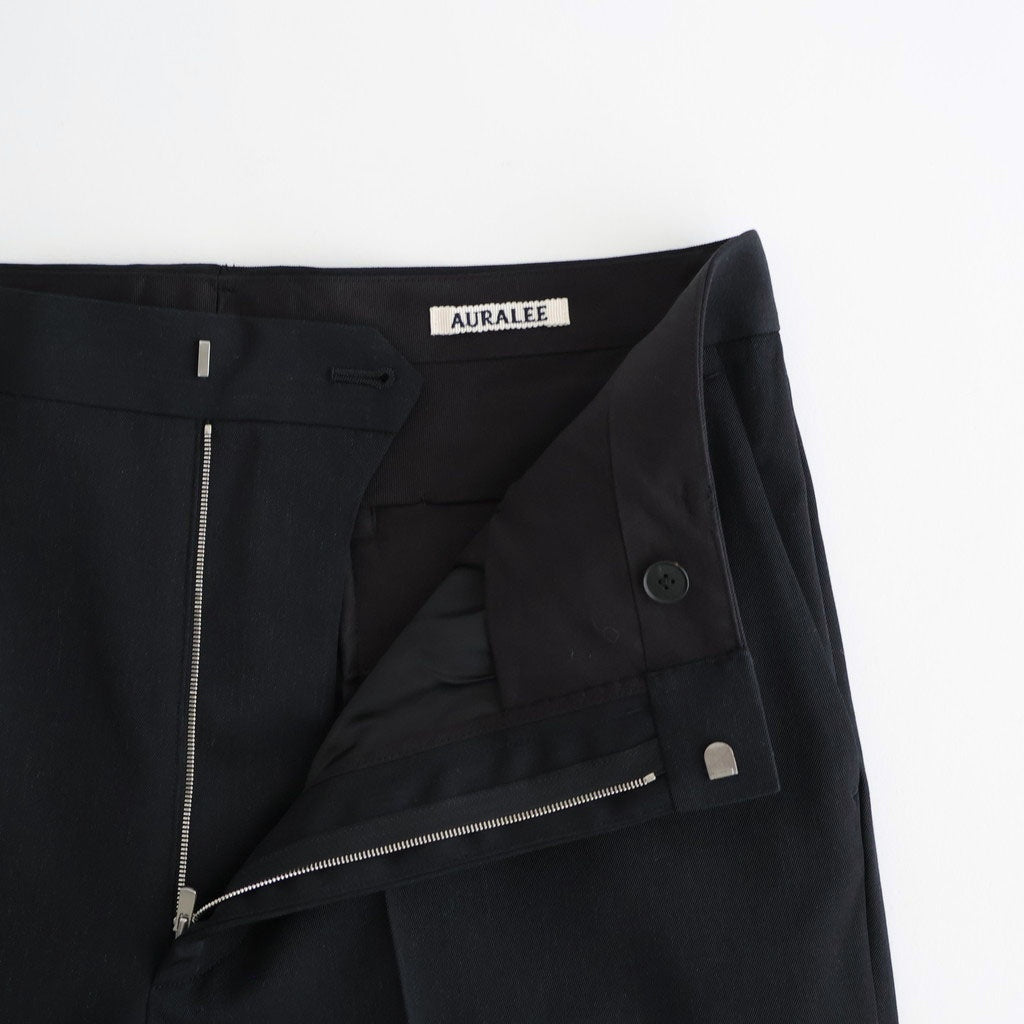 LIGHT WOOL MAX GABARDINE SLACKS #TOP BLACK [A26SP08MG]
