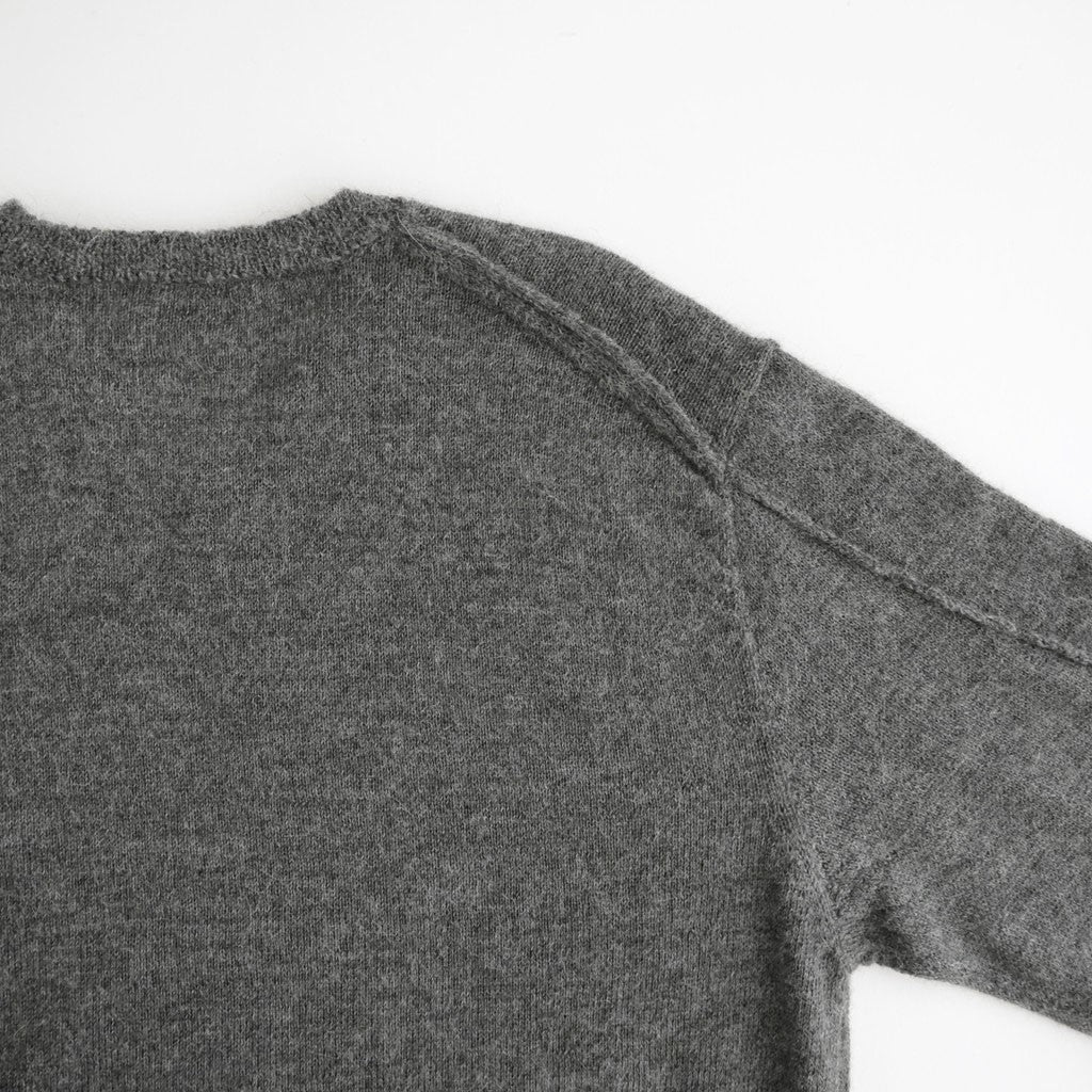Baby Alpaca V-neck Sweater #M.Gray [YK26FW01379S]