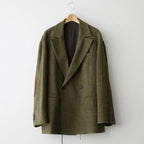 BRITISH TWEED OVERSIZED PEAK LAPEL JACKET #TWEED CHECK [ST.1586]