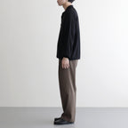 SUPER FINE CASHMERE SILK KNIT SKIPPER POLO #BLACK [A26SP02SC]