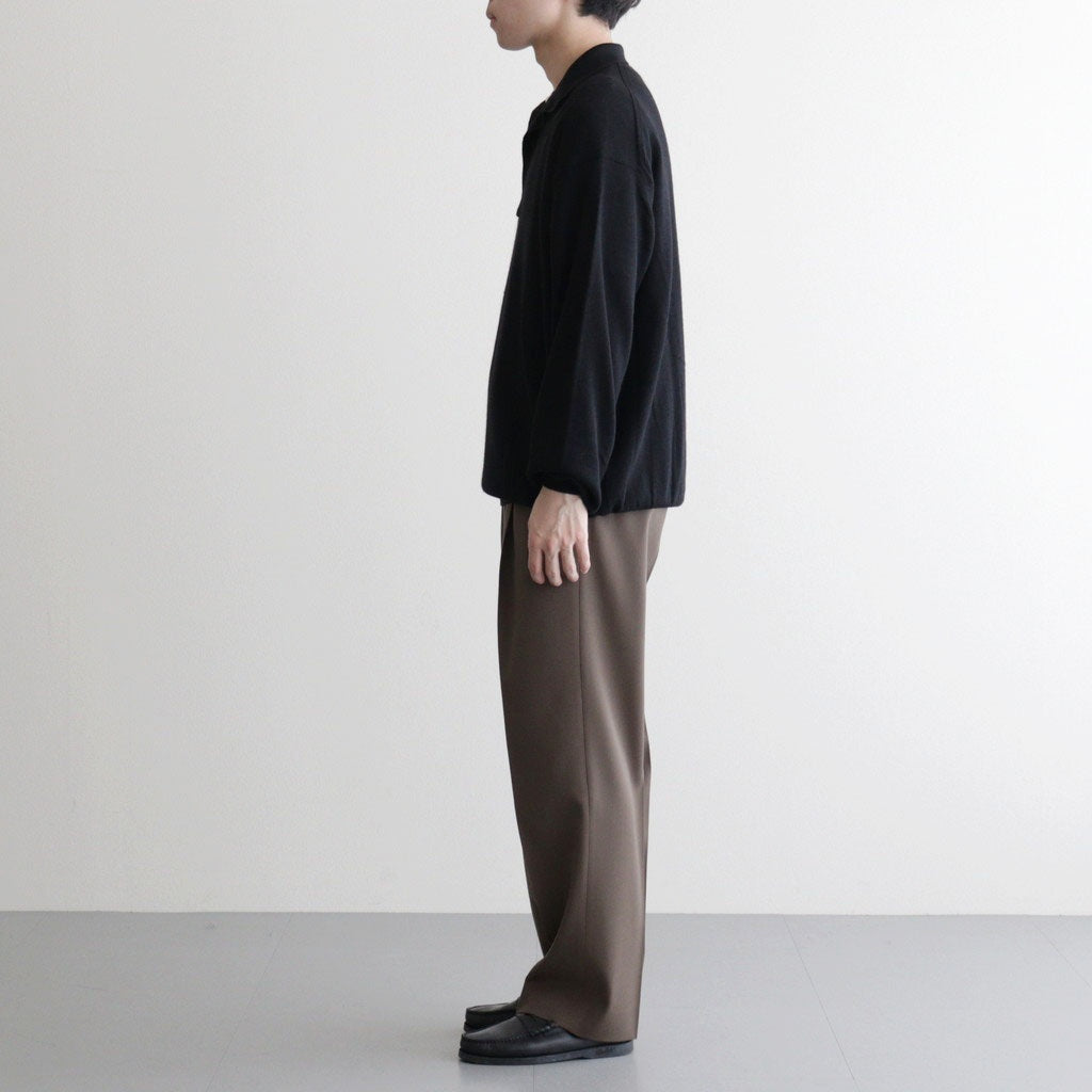 SUPER FINE CASHMERE SILK KNIT SKIPPER POLO #BLACK [A26SP02SC]