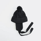 WOOL STANDARD KNIT - 梵天/耳付き #BLACK [NO.28254]