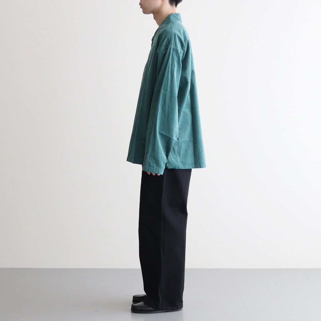 CORDUROY SMOCK SHIRT #TURQUOISE [H2302-SH018]
