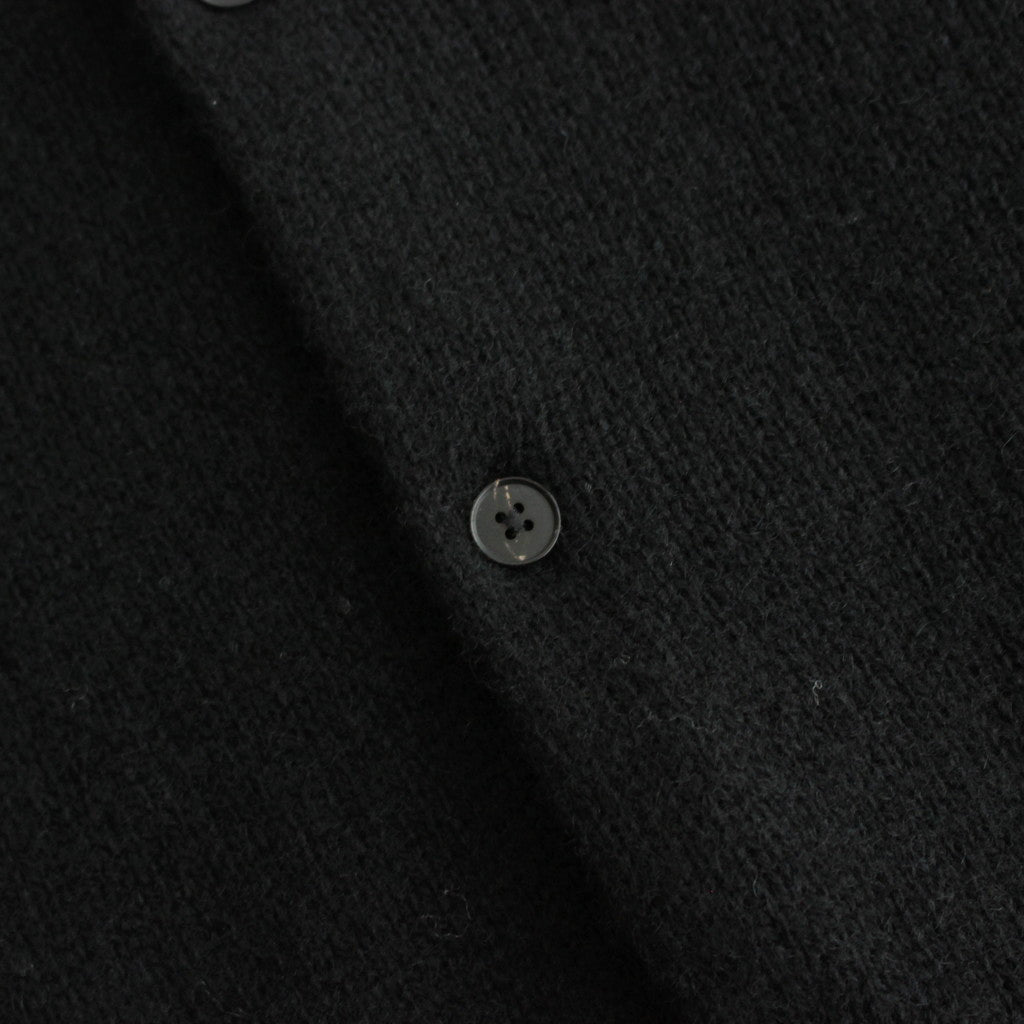 SHETLAND WOOL CASHMERE KNIT CARDIGAN #BLACK [A24AS01SC]