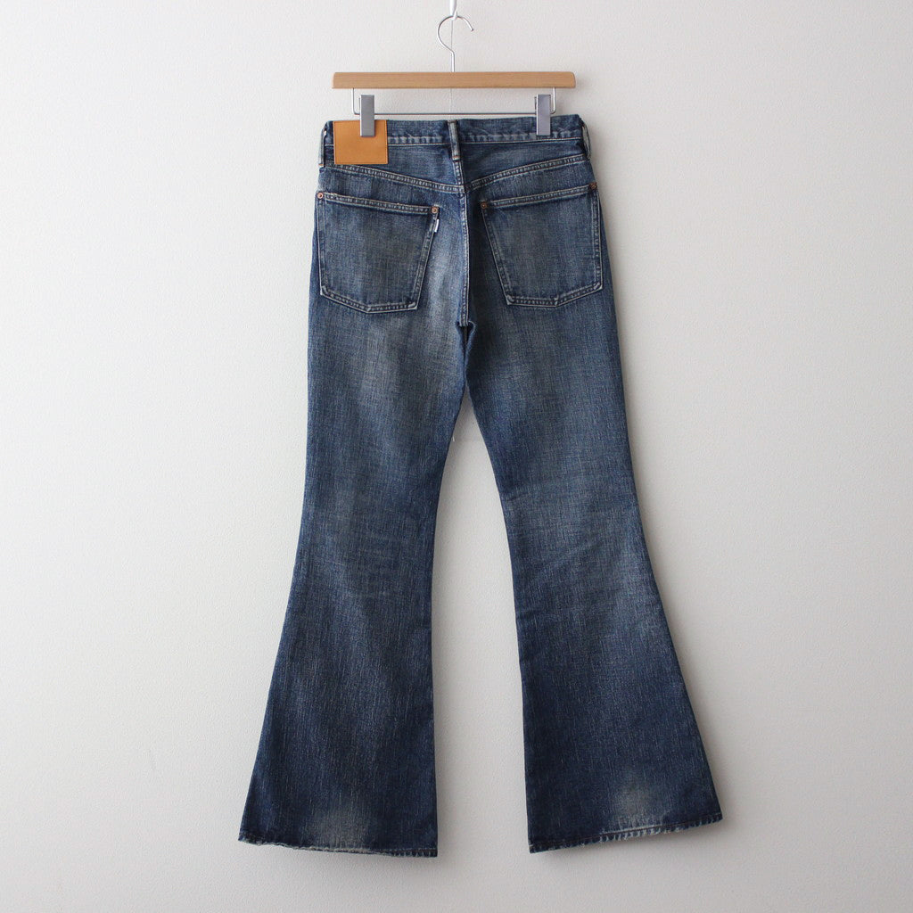 FADED MODERN FLARED TROUSERS #FADED INDIGO [2441000408]