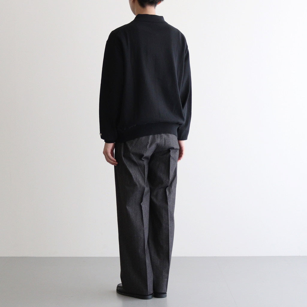 SANTIAGO MILD SLACKS #BLACK HERRINGBONE [AODFPT011]