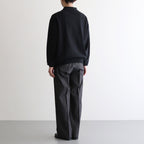 SANTIAGO MILD SLACKS #BLACK HERRINGBONE [AODFPT011]