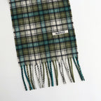 CASHMERE CHECK LONG STOLE #MOSS GREEN CHECK [A26AM02SL]