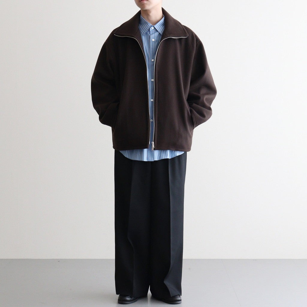 Melton Stand Collar Zip Blouson #BROWN [YK25FW01034B]