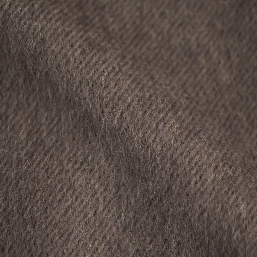 HAIRY WOOL MOHAIR CHAMBRAY BLOUSON #BROWN [A26AB01WB]