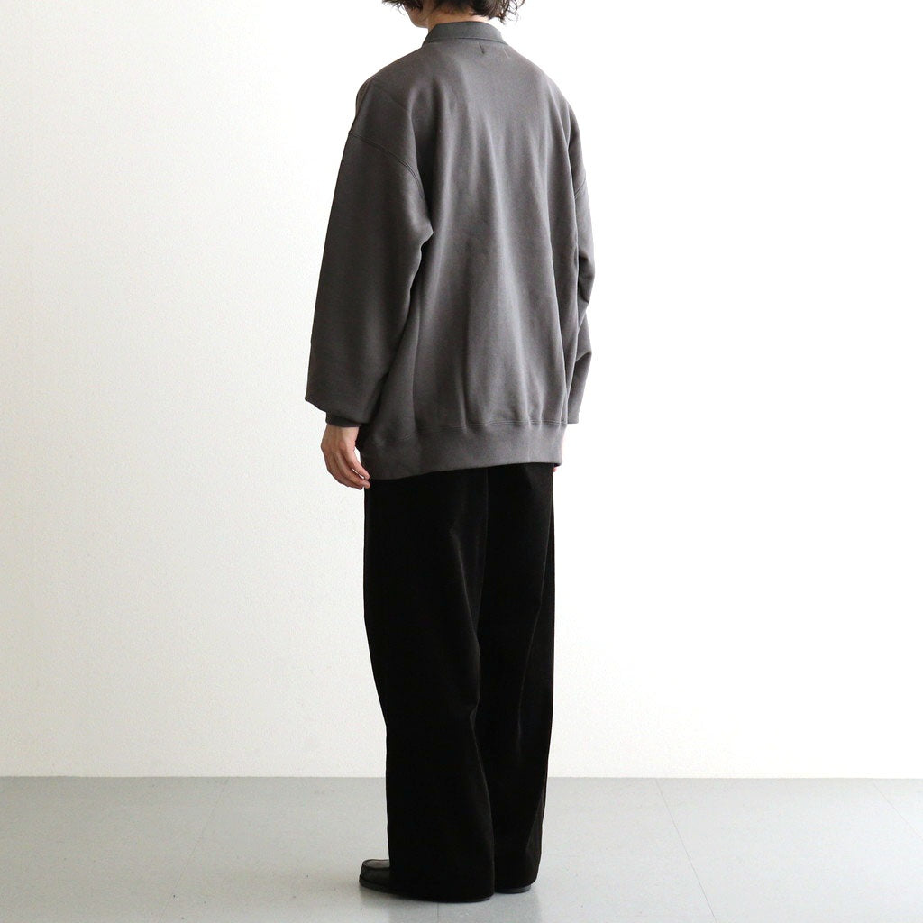 AZUMA Terry Pullover Polo Sweat #GRAY [GU263-70251B]