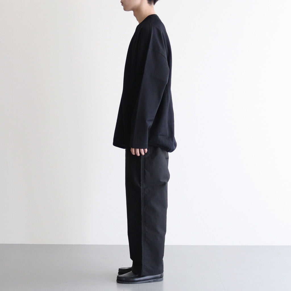 綿サテンイージーパンツ #BLACK [HP-P013-051]