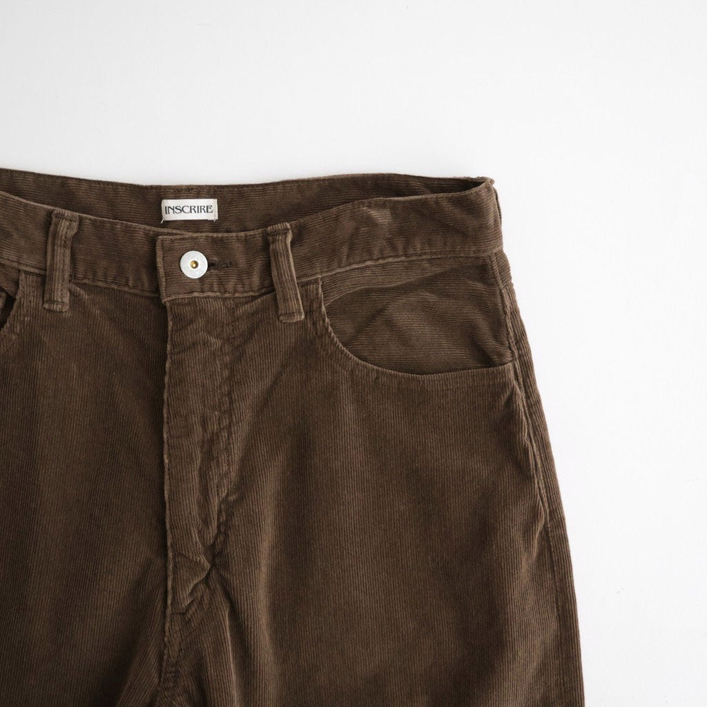 Corduroy Wide Pants #BROWN [ID-PT199]