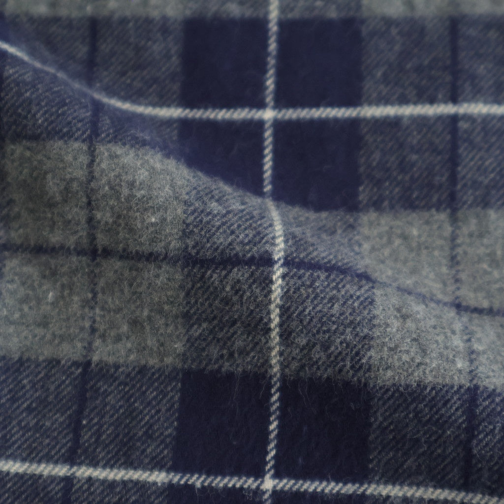 綿フランネルチェックシャツ #NAVY [HP-B021-051]