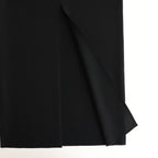 COTTON SILK STRETCH DOUBLE FACE KNIT SKIRT #BLACK [A25SS02WF]