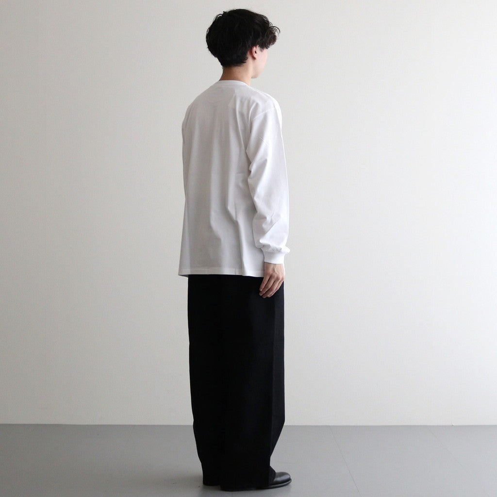 LUSTER PLAITING L/S TEE #WHITE [A00P01GT]