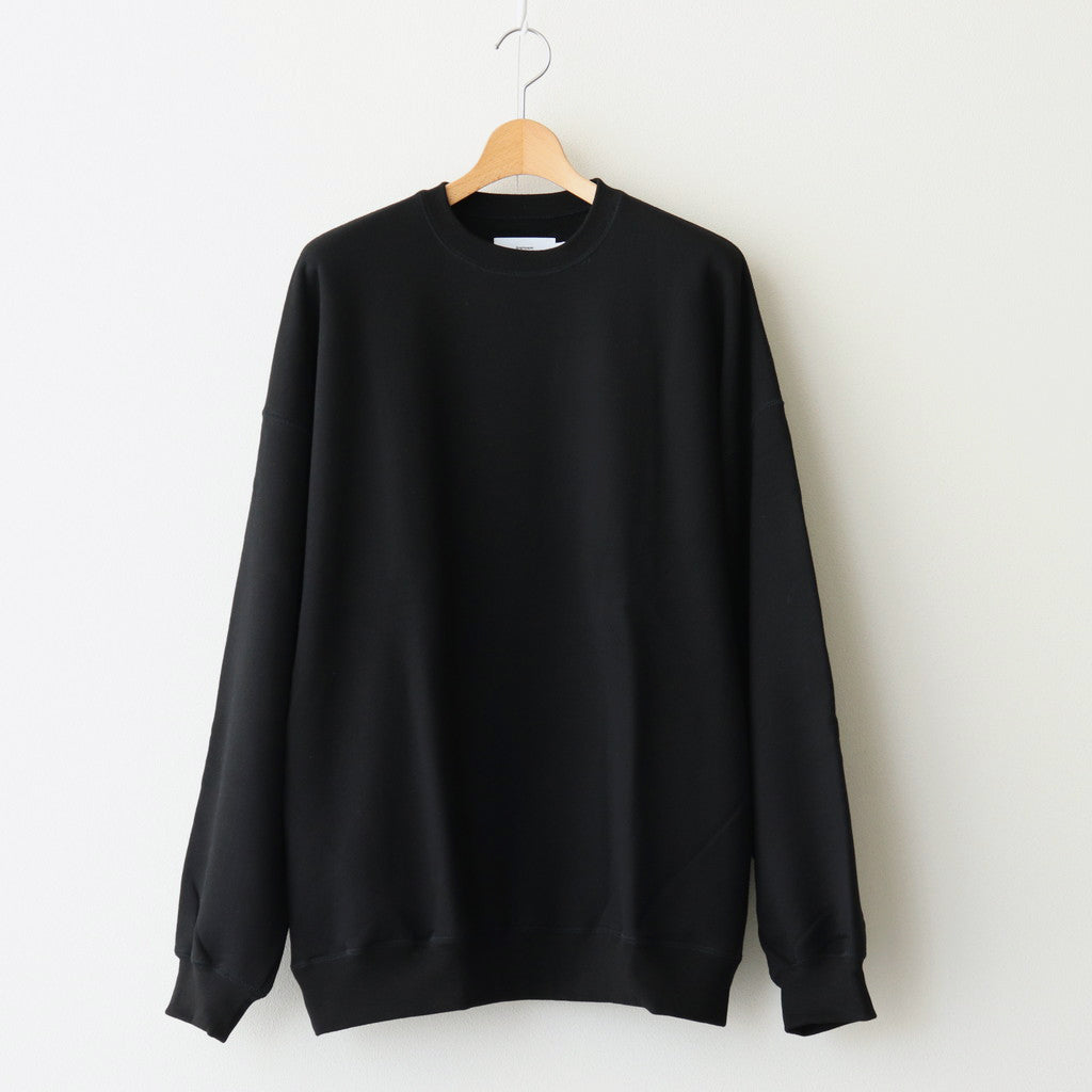 AZUMA Terry Crew Neck Sweat #BLACK [GU243-70195B]