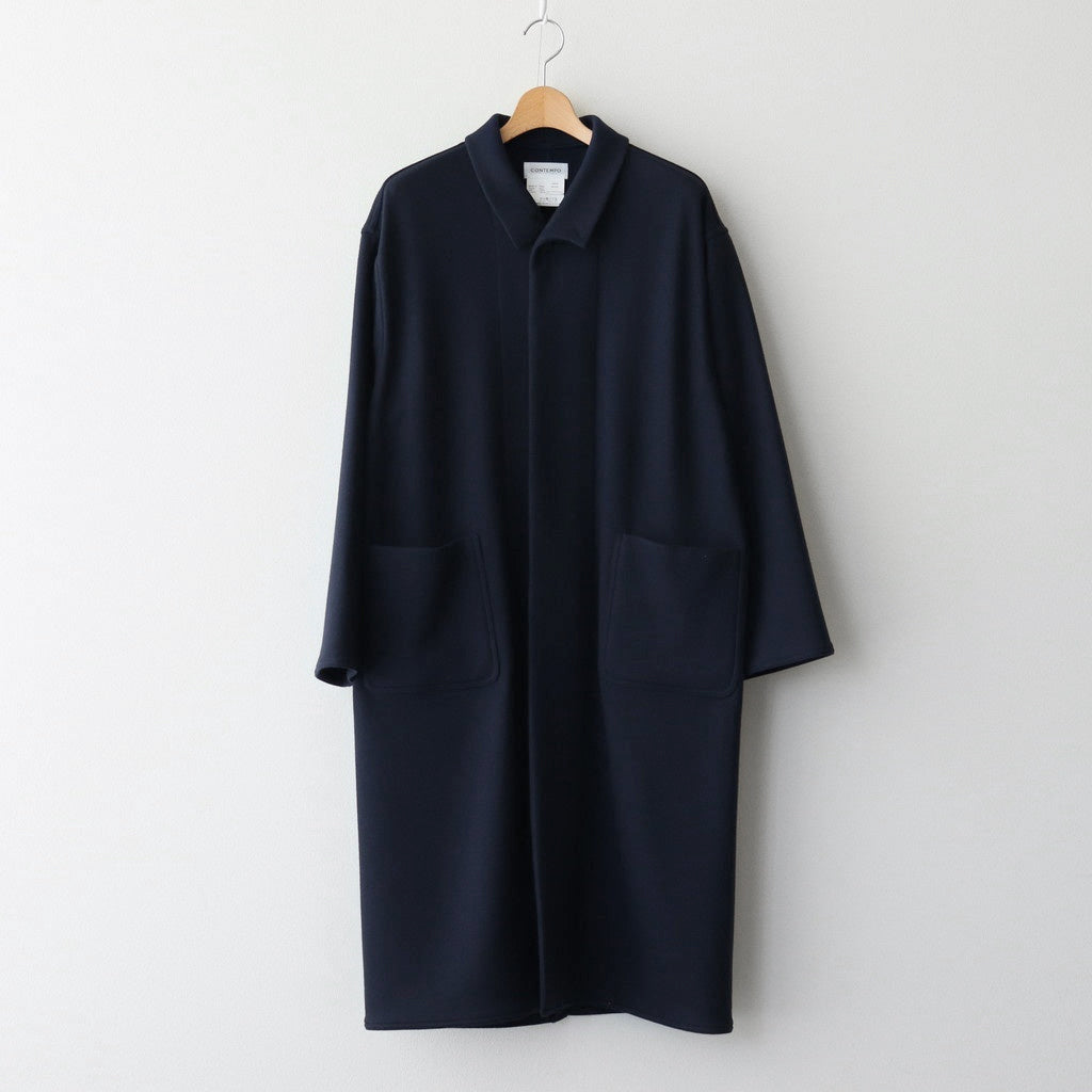 STAND COLLAR COAT #navy [54553]