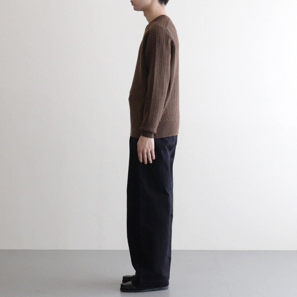 Chino Trousers - Wide Straight #NAVY [11052601]