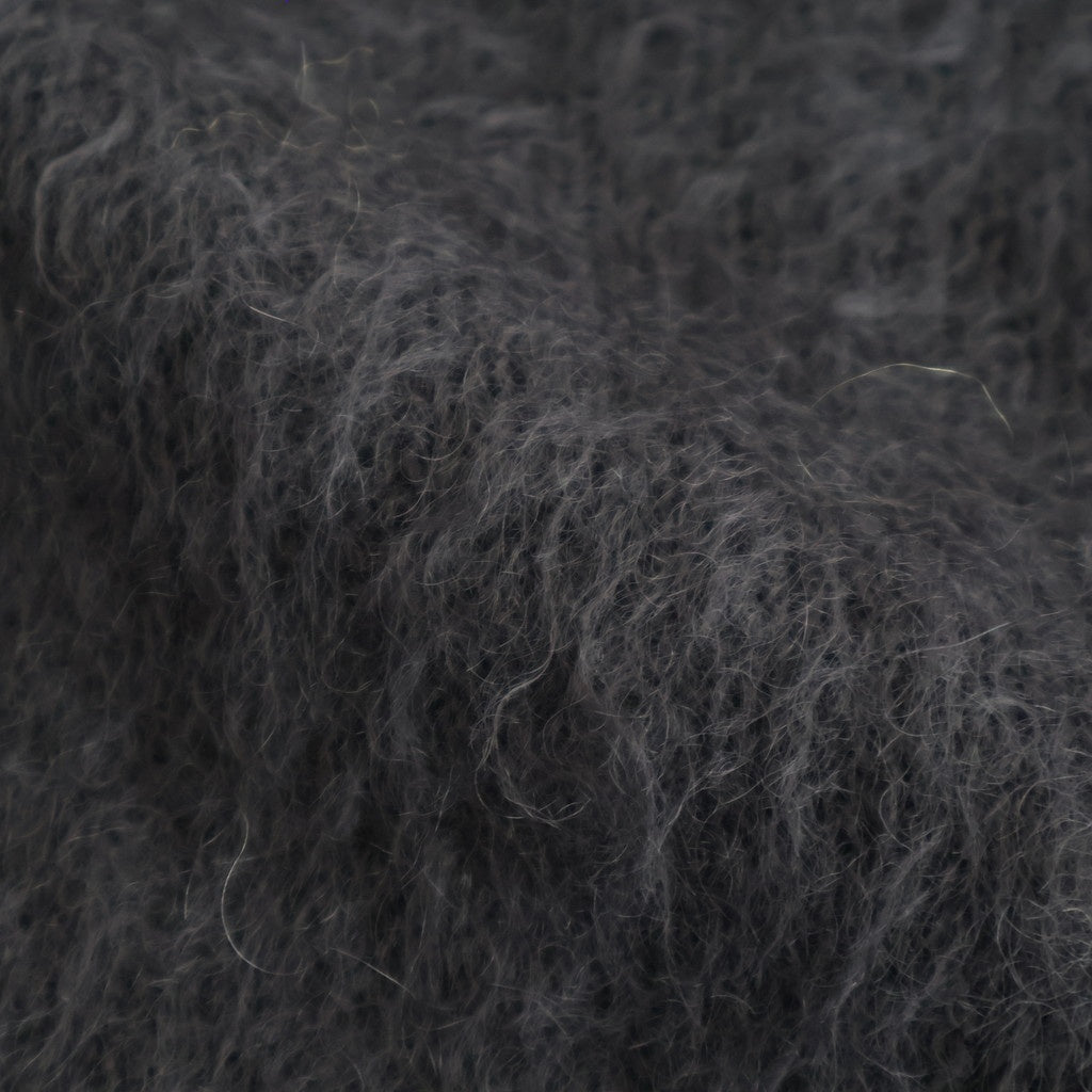 BRUSHED SUPER KID MOHAIR KNIT P/O #INK BLACK [A25AP02KM]
