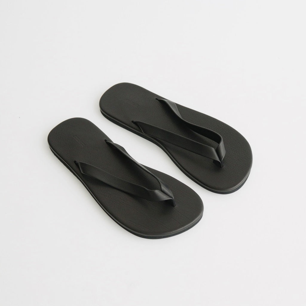 SOFT LEATHER FLIP-FLOPS #BLACK [A26SS05QD]