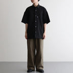 Solotex Twill S/S Oversized Box Shirt #BLACK [GM261-50159B]