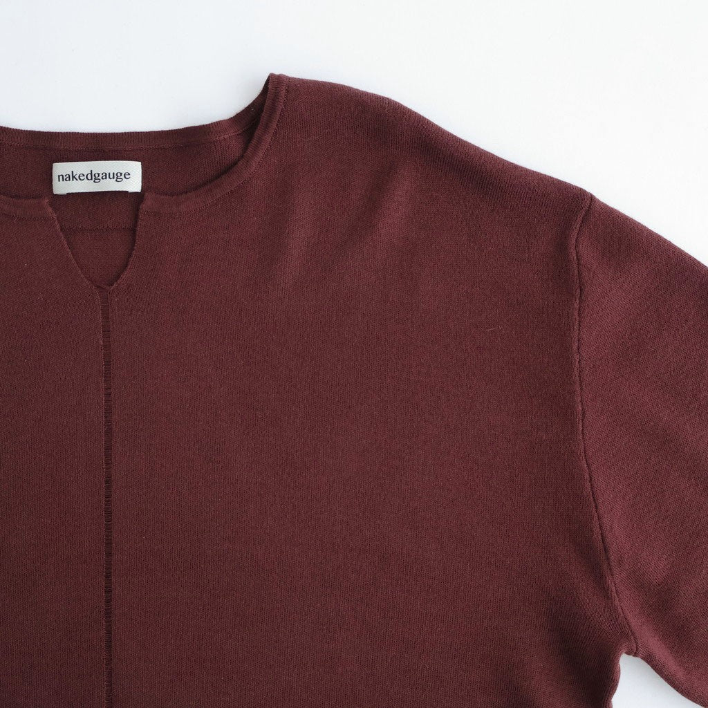 KEY-NECK PULLOVER #BROWN [N0030]