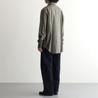 WASHED FINX TWILL SHIRT #DARK OLIVE [A26AS01TN]
