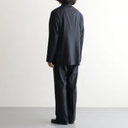 WOOL FULLING FLANNEL ONE-TUCK SLACKS #TOP CHARCOAL [A26AP03CF]