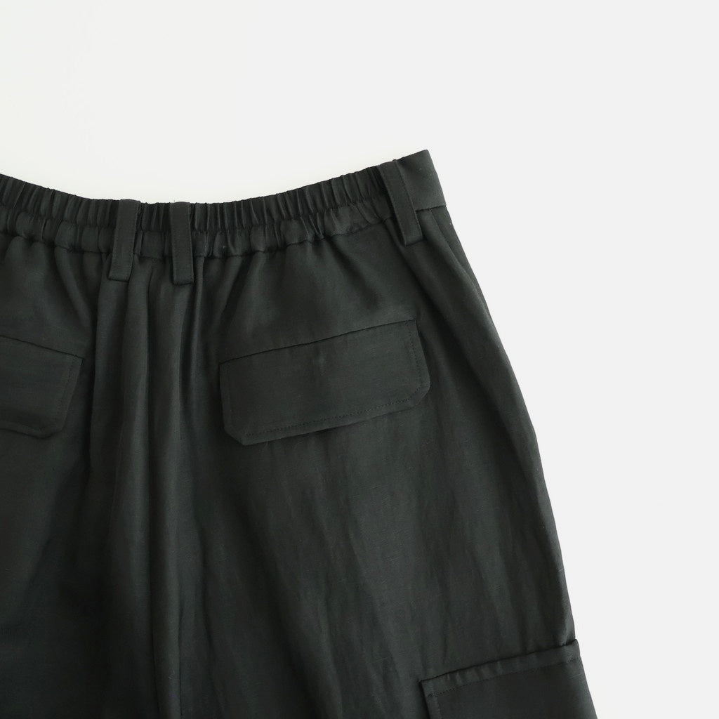 VIS/LI BRIGHT TWILL CARGO SHORT TROUSERS #DARK CHARCOAL [ST.1458]