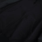 綿裏毛×エステル綿タフタ ジップパーカー #BLACK [HN-T011-051]