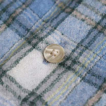 AIRY WOOL CHECK SHIRT #BLUE CHECK [A24AS02WN]