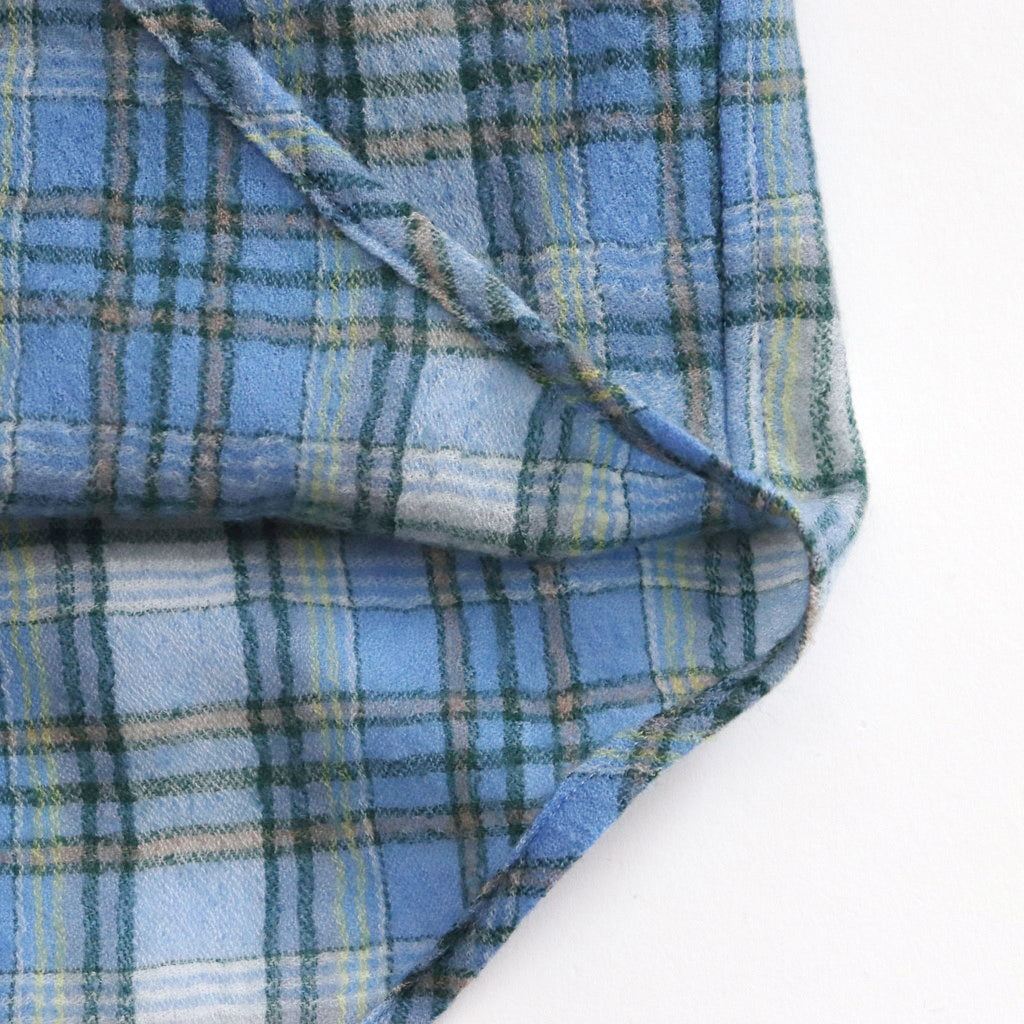 AIRY WOOL CHECK SHIRT #BLUE CHECK [A24AS02WN]