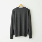 HIGH GAUGE SOFT CASHMERE KNIT P/O #CHARCOAL [A26AP01SM]