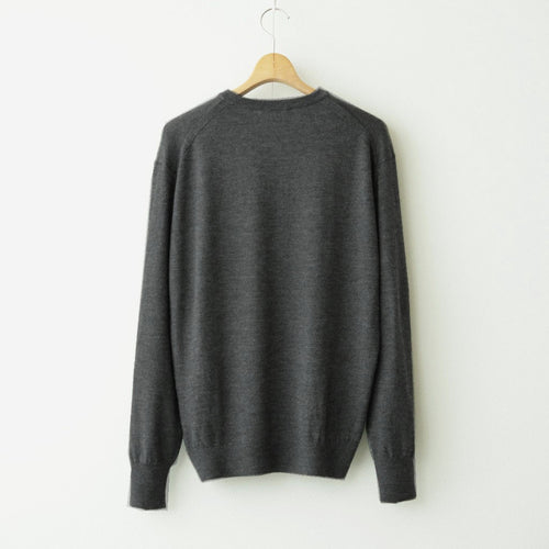 HIGH GAUGE SOFT CASHMERE KNIT P/O #CHARCOAL [A26AP01SM]