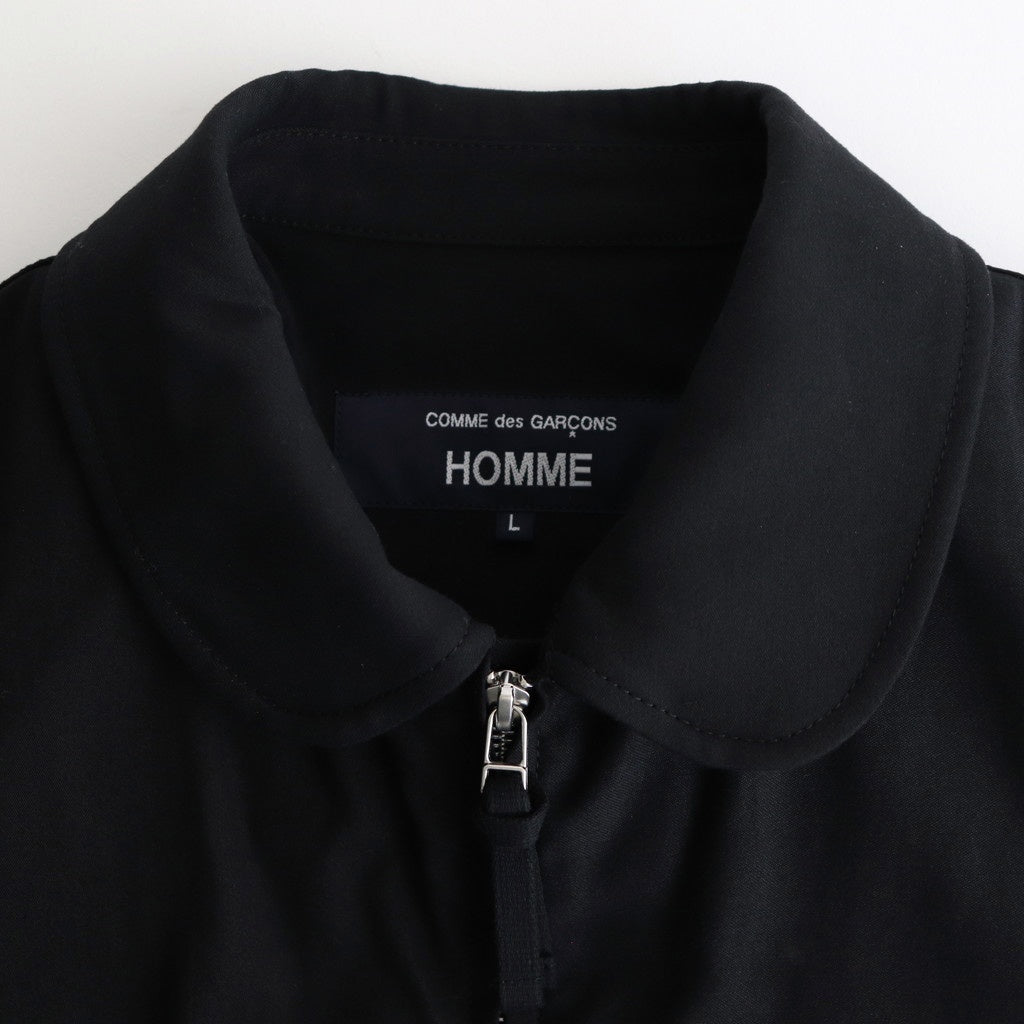 綿ナイロンバックサテン×多素材MIX ブルゾン #BLACK×MIX [HO