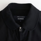 綿ナイロンバックサテン×多素材MIX ブルゾン #BLACK×MIX [HO-J023-051]