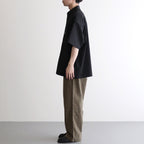 Solotex Twill S/S Oversized Box Shirt #BLACK [GM252-50001B]
