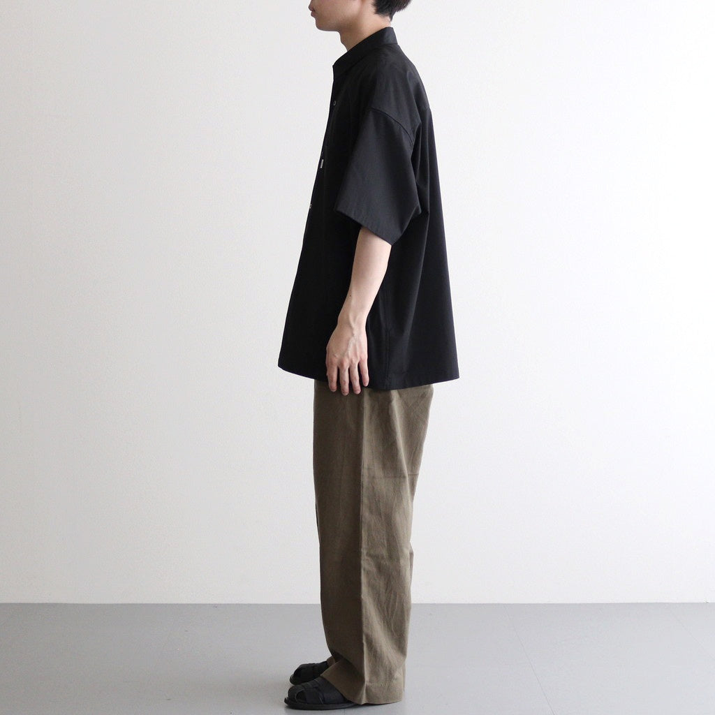 Solotex Twill S/S Oversized Box Shirt #BLACK [GM252-50001B]