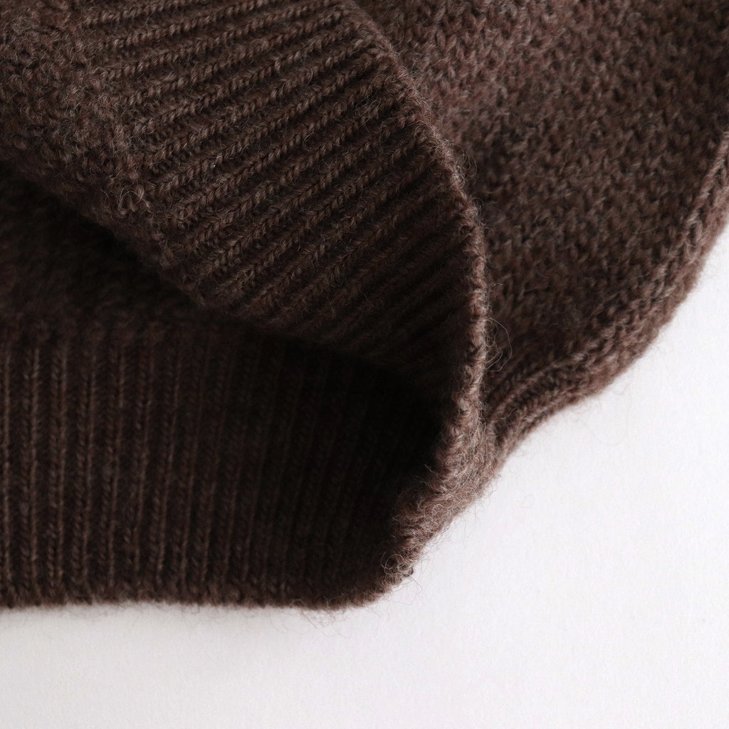 L-G Zip-up Vest #Brown [2403-020]