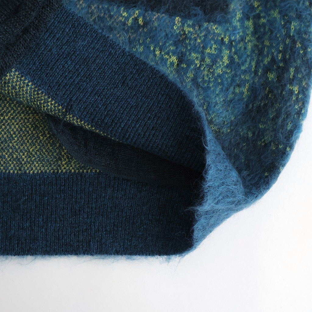 Abstract Jaquard Mohair Cardigan #GREEN [YK26SS01233S]