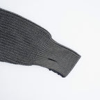 BATONER ウール梳毛片畔 ブリーチ加工 セーター #NAVY [HR-N001-051]