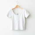 Cotton Henry Neck #LT.GREY [I26SS-BC11]